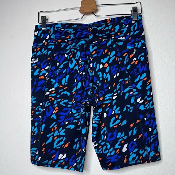 Sweaty Betty Power 9" Biker Shorts in Blue Animal Space Print Size 10 - Picture 3 of 8